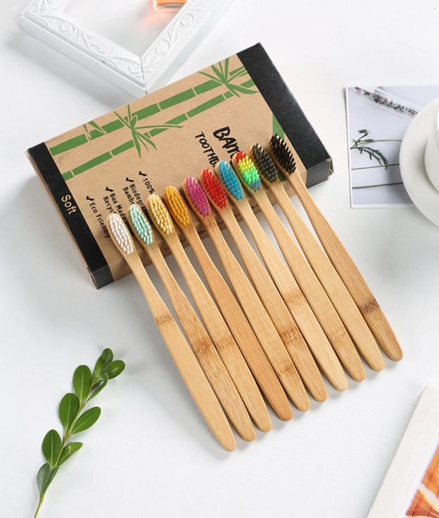 Cepillo de dientes / Bambú / 10pcs - 2pcs