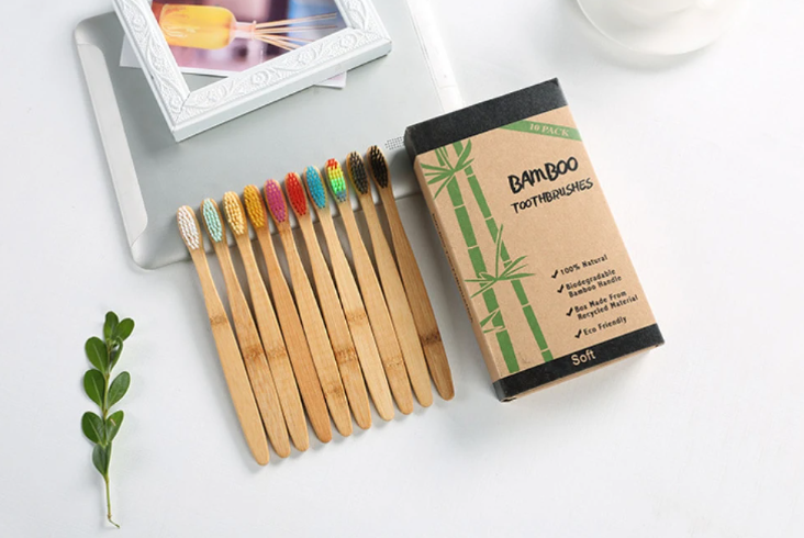 Cepillo de dientes / Bambú / 10pcs - 2pcs